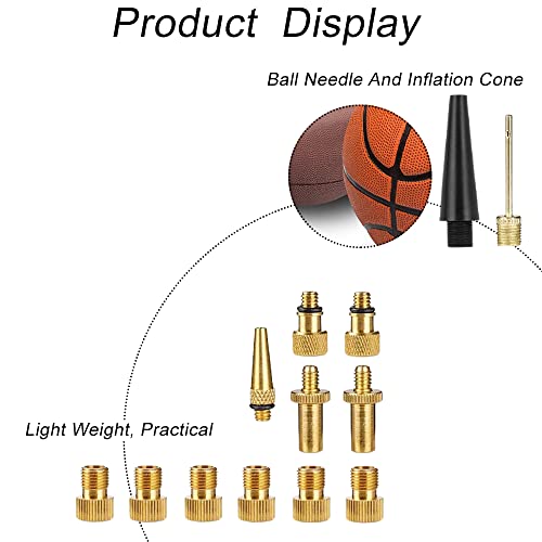 Yiolibjf 15 Pcs Bike Pump Adapter Bicycle Valve Converter Bicycle Inflation Adapter Set For Compressor Bike Air Pump Ball Pump #TOP5