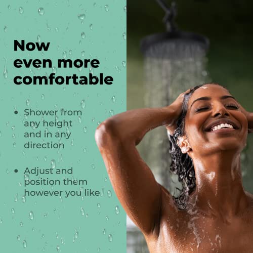 Lokby 11" Shower Head Extension - Anti-Leakage Shower Extension - Adjustable Shower Arm Fits Any Rain, Rainfall Or Handheld Shower Heads - Shower Head Height Extender - Rust Proof Materials - Black #TOP5