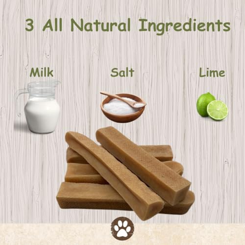 Top Dog Chews- Himalayan Yak Cheese for Dogs, 100% Natural & Long-Lasting Dog Treats, Gluten Free & Digestible Cheese Sticks, Sold by The Pound (1 Pound Small (Pack of 7), Cheese)