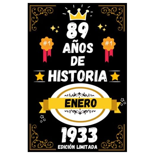 CUADERNO, 89 AÑOS DE HISTORIA ENERO 1933 EDICIÓN LIMITADA: Regalo de 89 cumpleaños para mujeres y hombres, ideas de 89 cumpleaños... un cumpleaños... ... regalo de 89 cumpleaños para él/ella.