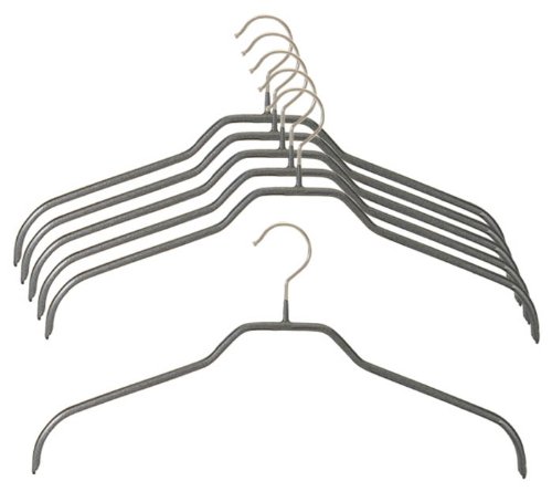 マワ すべり落ちない MAWAハンガー 「Man シリーズ」 シルエット41 ラメブラック 6本組 MA3210LBK-SET6