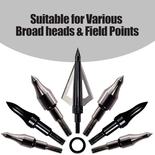 Luoyer 200 Pcs Archery Arrow Broadhead O-Rings 1/4inch Field Points Arrow Tips Replacement Rubber Bands for Preventing Loosening Archery Accessories