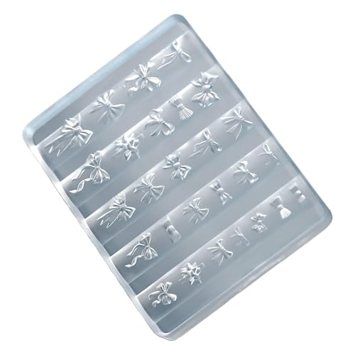 Moules professionnels pour nail art sur le thème des nœuds - Petits accessoires - Moules décoratifs pour ongles de salon de manucure - Moule en silicone