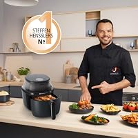 Philips Airfryer 3000 Series – Premium 6.2 L Heißluftfritteuse mit Sichtfenster, RapidAir Plus Technologie, 90% weniger Fett, leicht zu reinigen, Touchscreen, energie- & platzsparend (NA330/00) – Ansicht 2