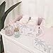 NoJo Tropical Princess Elephant/Jungle Pink and Green 4 Piece Crib Bedding Set - Comforter, Fitted Crib Sheet, Dust Ruffle and Storage