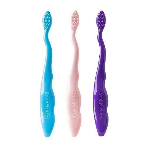 Brush Buddies 3 Pack Barbie Toothbrush For Kids, Children's Toothbrushes, Soft Bristle Toothbrushes For Kids #TOP2