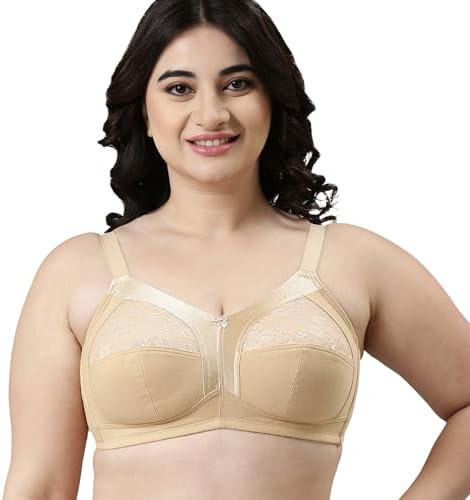 Enamor Innovations Fabcool M-Frame Side Shaper Panel Women's Cotton Everyday Bra - Non Padded, Wirefree, Full Coverage - A014 (Available in Plus Sizes)