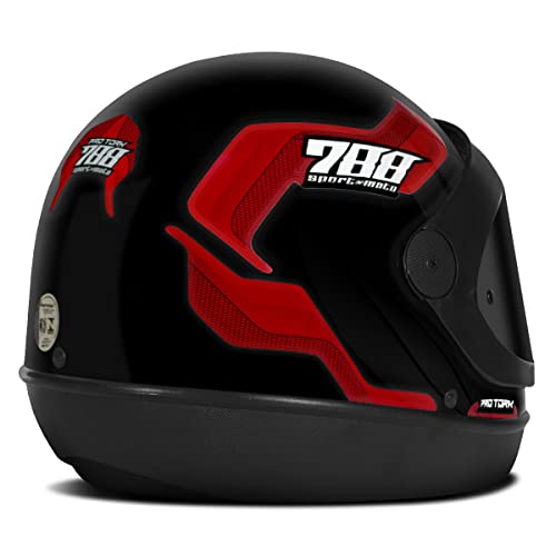 Capacete Pro Tork Sport Moto 788 Vermelho Vis. Fumê