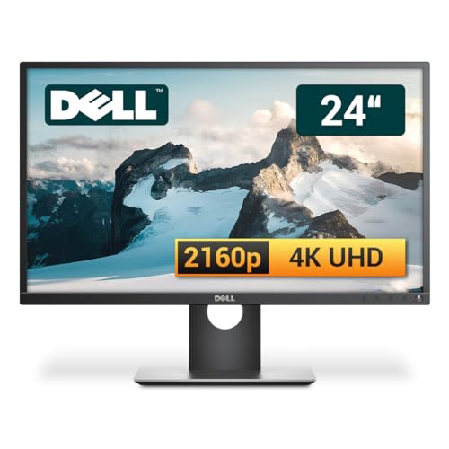 Dell P2415Q 24 Zoll Business Computer Monitor, Desktop Gaming Monitor, 4K UHD (DisplayPort - HDMI - USB-HUB - VESA), PC Bildschirm, schwarz/Silber (General&uuml;berholt)