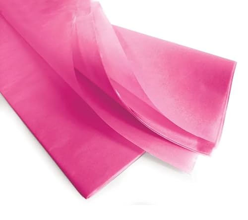 GOOD STUFF Lot de 10 feuilles de papier de soie fuchsia – Dimensions 66 cm x 50,8 cm – Parfait pour l'emballage cadeau, le bricolage et l'artisanat (Fucsia)