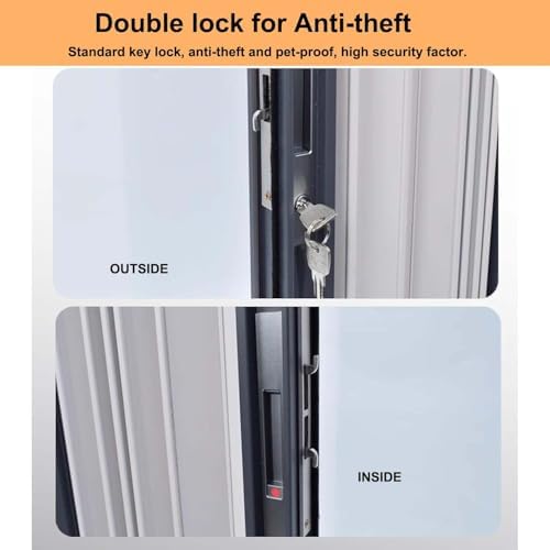 Modern Accordion Folding Doors - Customizable White Sliding Closet Panels with Lock for Pantry & Bedroom - 32x80in (81x203cm) Interior Door Solution