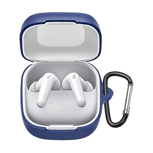 For Anker Soundcore P31i �P�[�X �V���R���� �S�ʕی� �����h�~ �L�Y�h�~ �ϏՌ� �����[�d�\ �y�ʏ��^ �J���r�i�t��(�u���[)