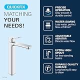 GROHE Dice Smooth Body Washbasin Mixer Tap for Free Standing Basins (XL-Size 270mm, 28 mm Ceramic Cartridge, Water Saving, Tails 3/8 Inch, Easy to Fit with the Included QuickTool), Chrome, 1018920000 - 4