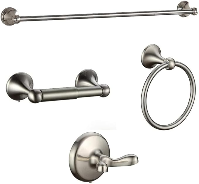 Amazon.com: AGKXHDEC 4-Piece Bathroom Hardware Set: Brushed Nickel ...