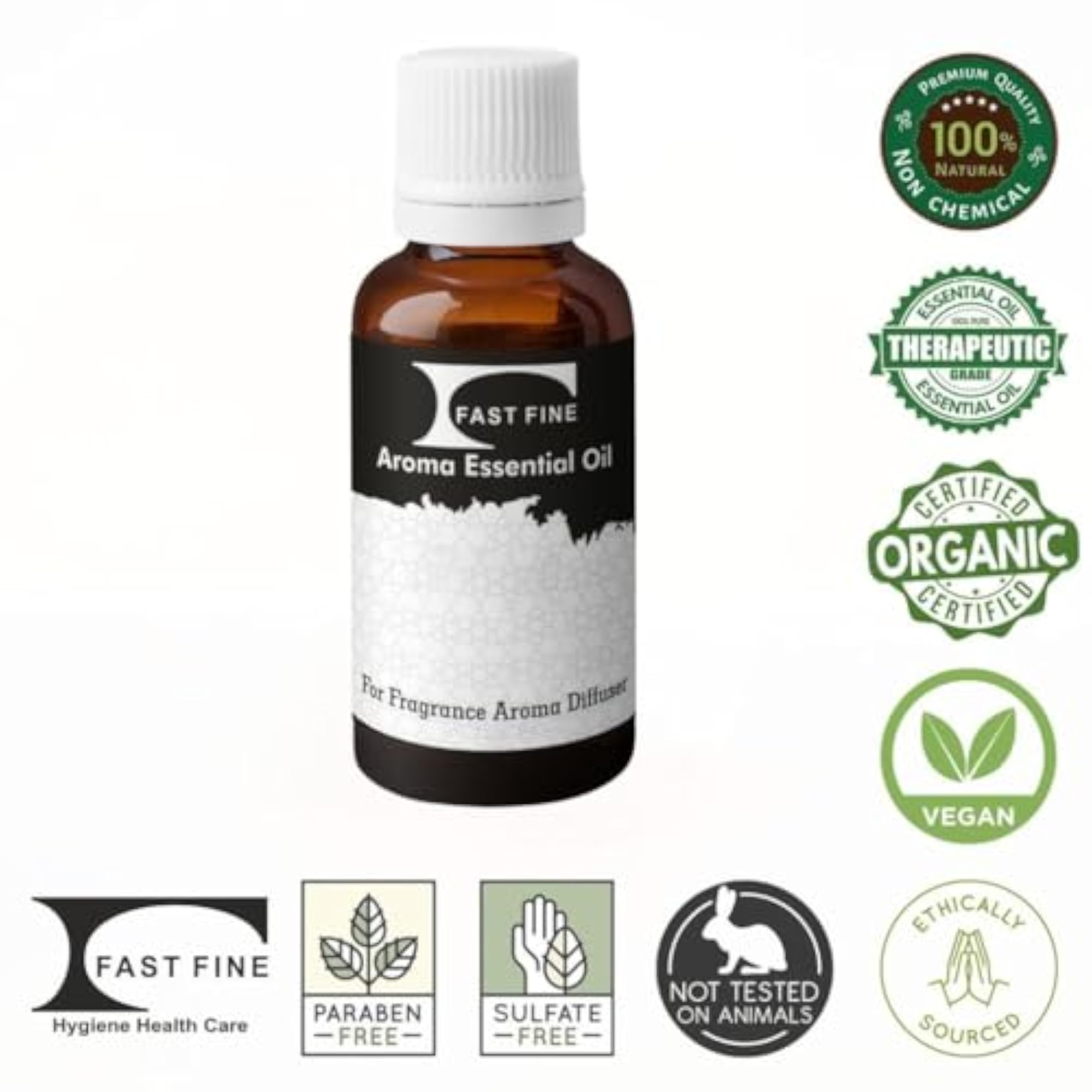 Fast Fine Diffuser Essential Aroma for Air Revitalizer, Green Apple 10ML