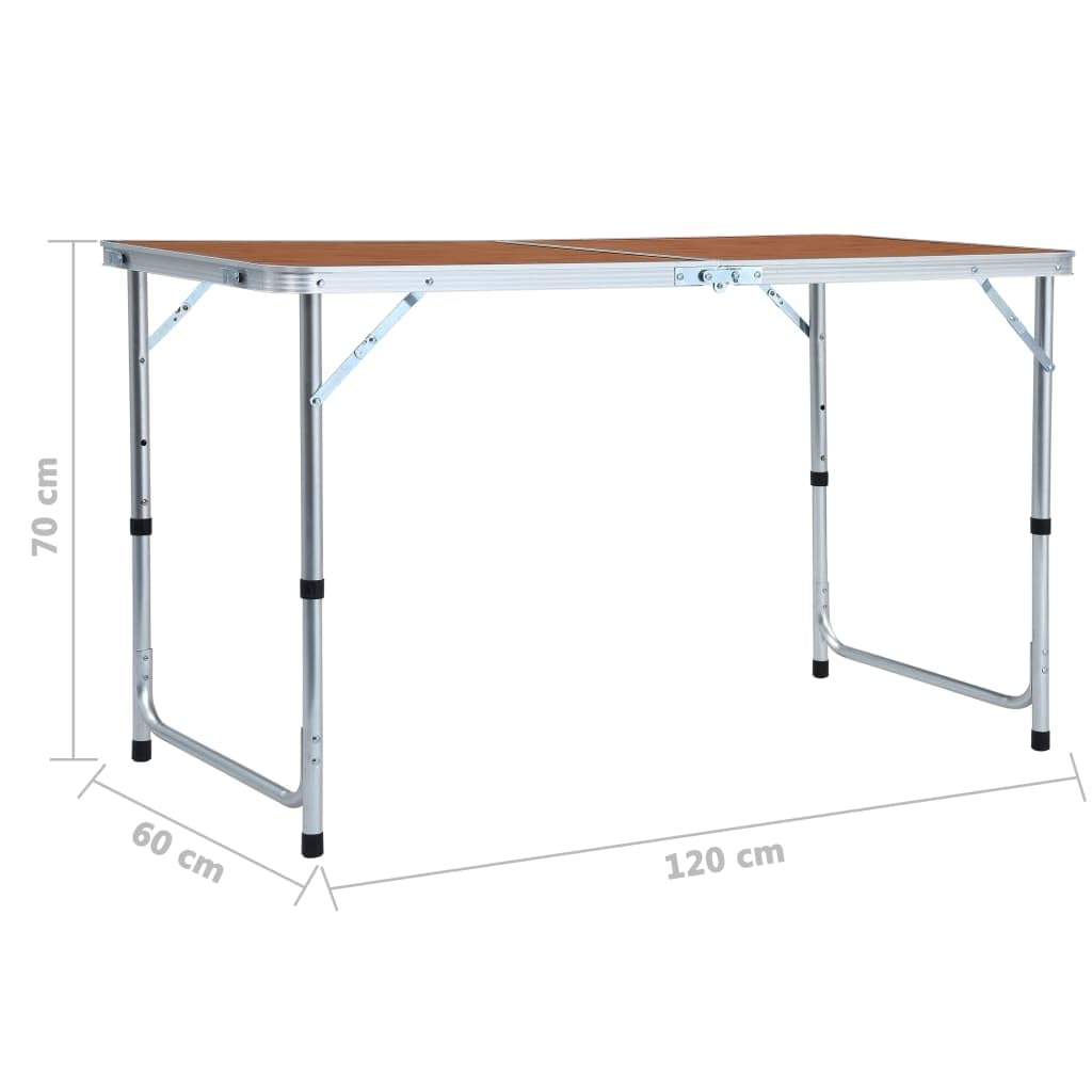 Artykuły sportowe - rekreacja na świeżym powietrzu - meble kempingowe i turystyczne - składany stół kempingowy aluminiowy 120 x 60 cm