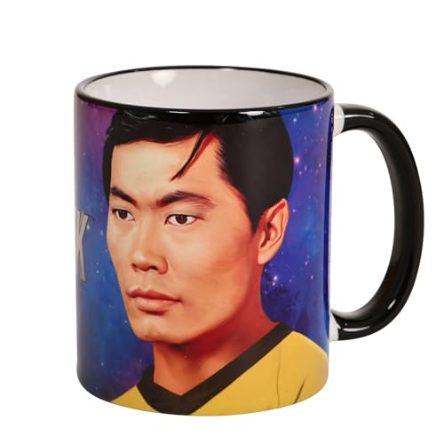 Elbenwald Taza Star Trek con Motivo de Teniente Sulu Impresión Completa Cerámica 320 ml Multicolor