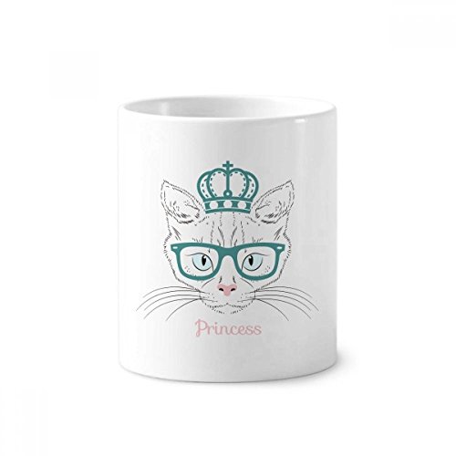 Mug Blanc 350 ml Chat Princesse Porte-Stylo Original