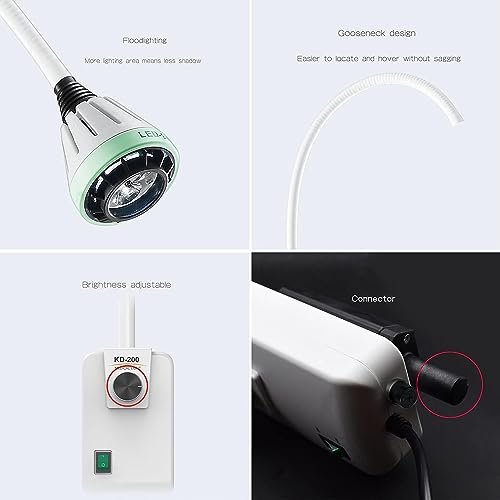 Lampe d'examen médical pour libérer l'espace de table de soin