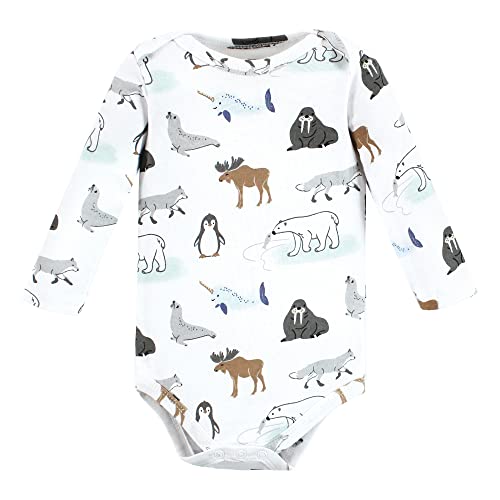 Image of Hudson Baby baby-boys Cotton Long-sleeve Bodysuits 5-pack