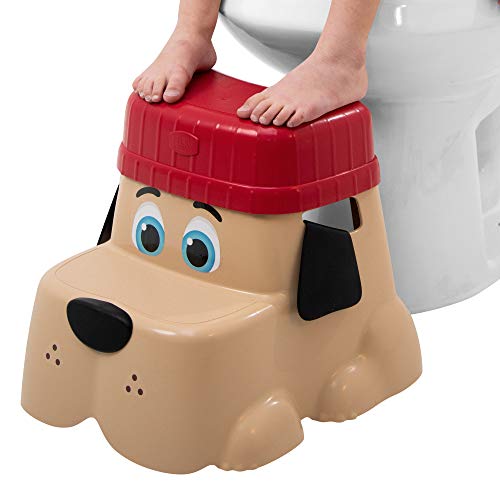 Squatty Potty Kids Step Stool with Locking Riser for Additional Height - Pup Dog Style