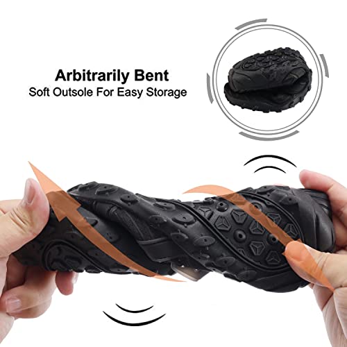 Image of MAYZERO Water Shoes Men Women Swim Surf Shoes Beach Pool Shoes Wide Toe Hiking Aqua Shoes Winter House Slippers