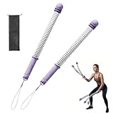 Battle Rope Ohne Seil, Ohne Seil Geräuschfreies Heimfitnessgerät, Verstellbare Battle Ropes, Ganzkörpertrainingsgeräte Robuste Rutschfester Griff, für Ganzkörperstraffung, Krafttraining(Lila)