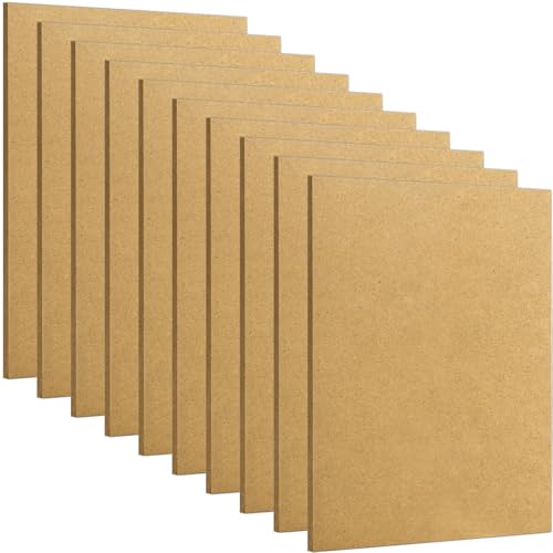 DEAYOU 10 Pack 11' x 14' MDF Wood Boards for Crafts, 1/4' Thick Medium Density Fiberboard, Unfinished Art...