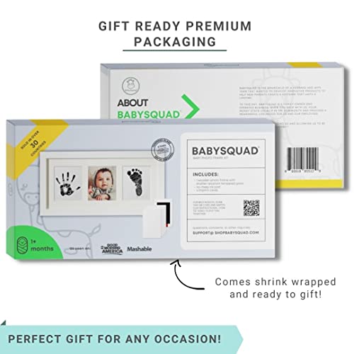 Baby Prints Newborn Handprint And Footprint Picture Frame Keepsake Kit, 13.5 X 7 Inches (Large Size), Mess-Free Ink Pad Included | Gift For New Parents For Babyshower | Photo Keepsake #TOP3