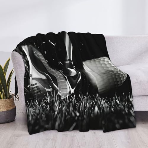 Couverture légère golf noir et blanc au design graphique toutes saisons - 6
