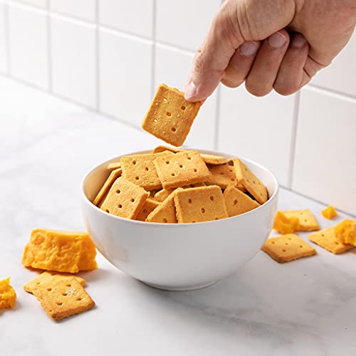 Highkey Gluten Free Snacks Cheddar Crackers - 6.75Oz Keto Snack Chips Low Carb Cheese Crisps High Protein Snacks Buttery Almond Flour Cracker Grain Free Healthy Zero Sugar Diabetic Diet Friendly Foods #TOP7