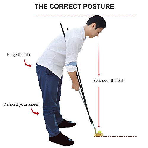 Moniclern Golf Putting Training Aid Golf Putter Trainer anexado à maioria do Putter Shaft