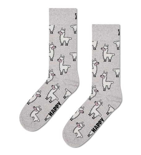 Image of Happy Socks Unisex Lama, Gray, 36-40 UK