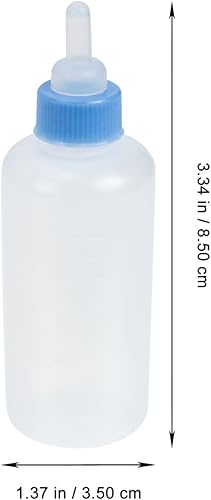 Miniatura 3 de POPETPOP 3 biberones de lactancia para mascotas para gatitos y cachorros, biberones de alimentación para pezones, báscula para animales recién