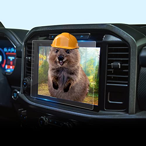 Image of LFOTPP F150 Screen Protector for 2015-2021 2022 F*ord F150 F250 F350 F450 2013-2022 Fusion Ranger Focus Sync2 /3 Coupe Hatchback Glass Infotainment Display In-Dash Center Touch Screen Protector (2P)