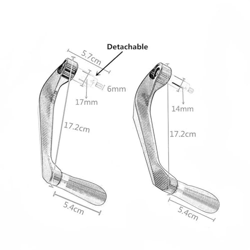 Levier de frein Tracer 700 protégé par garde de guidon CNC - 3