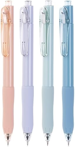 Deli Retractable Gel Pens, 0.5mm Fine Point, Black Ink, 12 Pcs