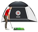Upgraded Golf Net Golf Hitting Nets Training Aids Practice Nets for Backyard or Driving Range Swing Hitting Chipping Equipped with 3-in-2 Golf Mat and Solid Real Golf Balls for Indoor Outdoor Sports