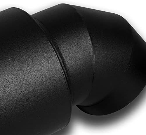 EPARTS 4" JDM Cutter Knife Style Tip 2.5" inlet Weld-On Exhaust Muffler T-304 Stainless Steel Universal, Automotive Replacement Parts Assembly, Car Mods Exterior Accessories (Black)