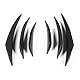Jadeshay 6pcs Auto Stoßstange Spoiler Frontstoßstange Lippe Splitter, Canard Splitter Diffusor Valence Spoiler Lip, Schwarz, Kohlenstofffaser, PVC, Front & Rear, Selbstklebend