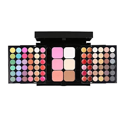 USA Dual-layer Box Lip Gloss & Blusher & Concealer Makeup Kit -78 Colors Sliding-image-17