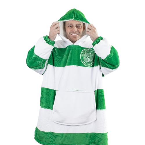 The Gift Scholars Celtic FC Officially Licensed Oversized Sherpa Fleece Hoodie Ultra-Soft Cozy Wearable for Adult Fans