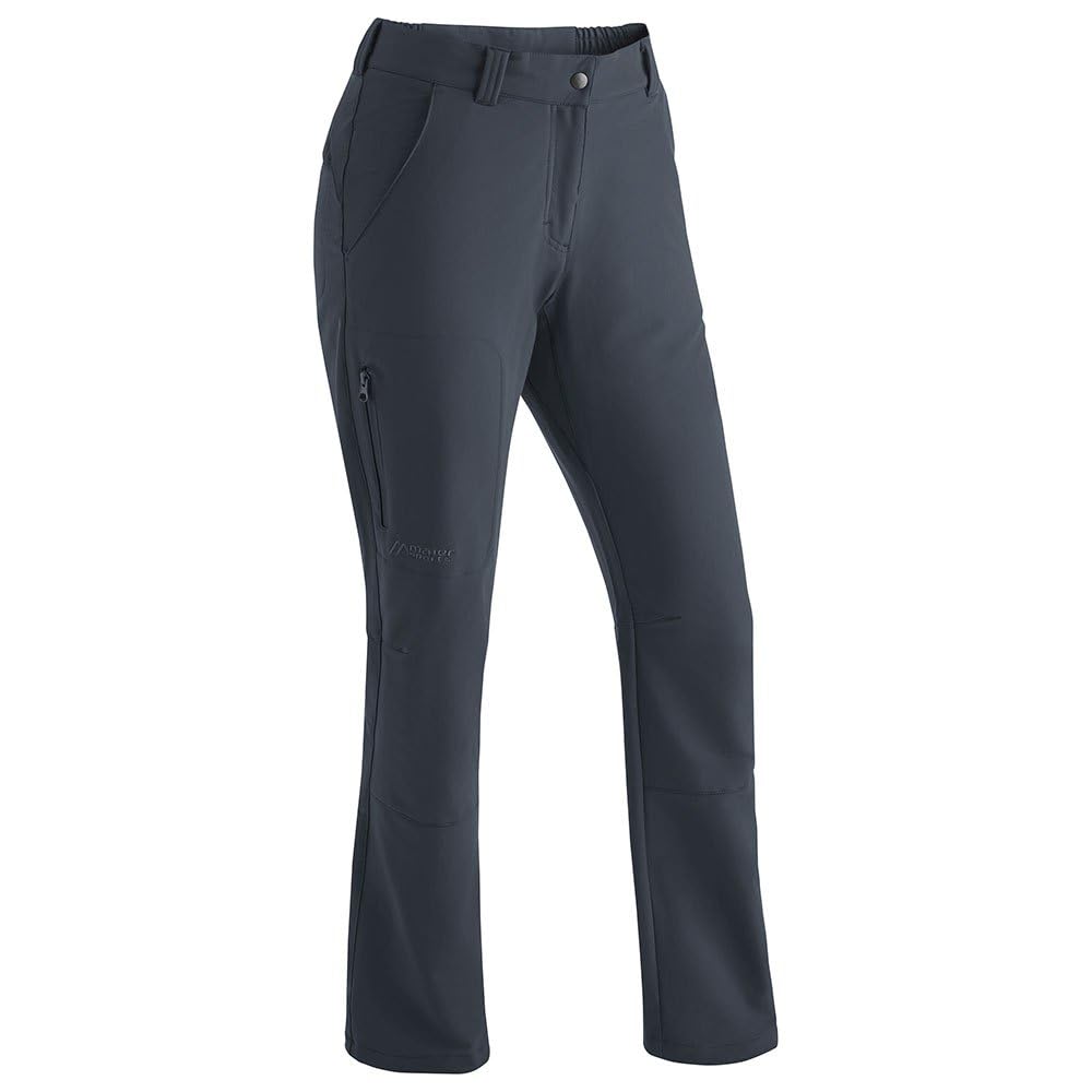 maier sports Women's Tech Pants W Softshell Pants, Warm Hiking Trousers, Elastic Trekking Pants Graphite