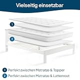 Blumtal® Lattenrost Auflage 90x200 cm - OEKO-TEX zertifizierter Lattenrost Matratzenschoner - Matratzenunterlage 90 x 200 cm mit Anti-Rutsch-Schicht - Lattenrostschoner 90x200/Lattenrostauflage 90x200