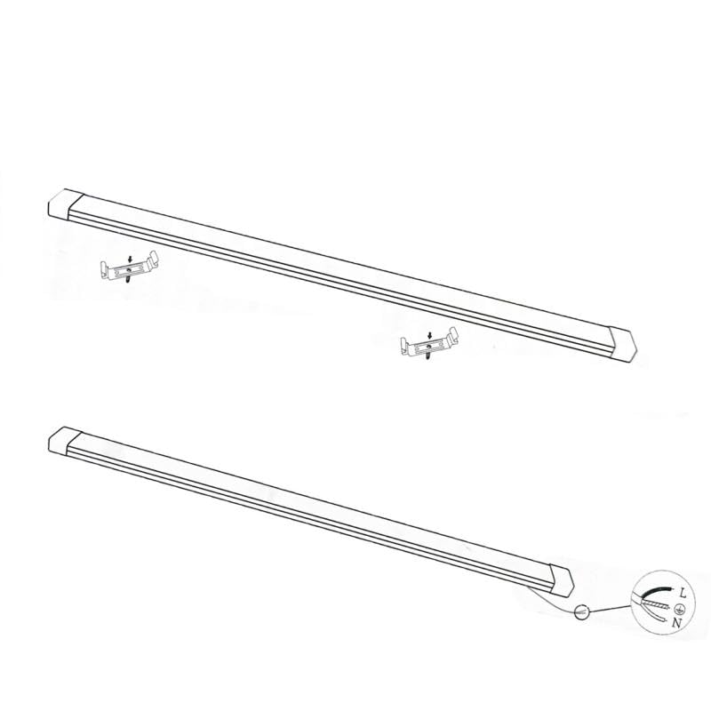 Réglette LED 150cm 72W - Blanc Froid 6000K - 8000K - SILAMP