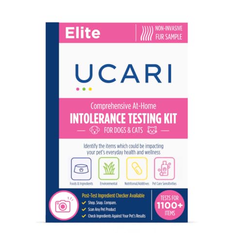 UCARI Pet Intolerances Insight Kit | Fur Analysis for Dogs &amp; Cats | Screens 1100+ Intolerances: Foods, Ingredients, Nutritional &amp; Environmental Items &amp; Pet Care Products | At-Home Fur Sample Test Kit