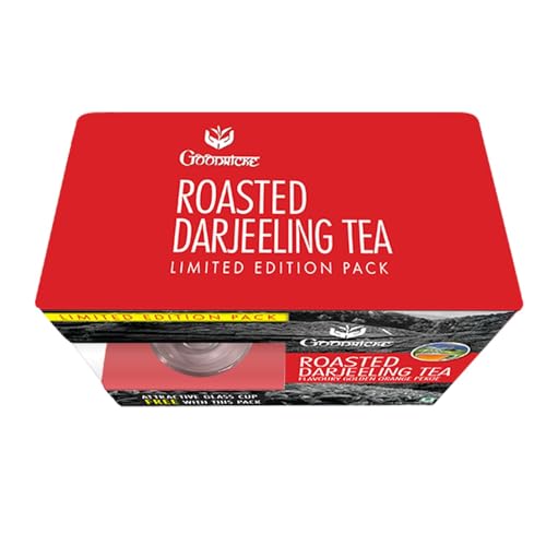 Image of Goodricke Roasted Darjeeling Tea Limited Edition 250gm with Free Cup Inside | Flavoury Golden Orange Pekoe | Premium Long Leaf Black Tea | Rich Taste Aroma | Single Estate | Bold