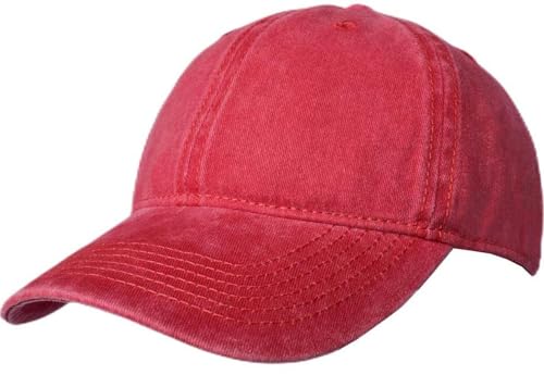 Image of TSSGBL Vintage Cotton Washed Baseball Cap S to XXL Unstructured Low Profile Adjustable Distressed Dad Hat for Men Women