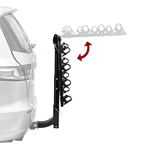 XCAR 4-Bike Bicycle Carrier Racks Hitch Mount Double Foldable Rack for Cars, Trucks, SUV's and minivans Fit for 2 Inch Hitch Receiver - Thumbnail 5