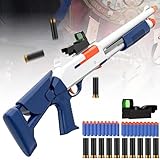Soft Bullet Empty Shell Ejecting Toy Gun Shotgun with Scope Level Bolt Action Cap Barrel Sniper Rifle Foam Dart Launcher Blaster Fake Pistol Adventure Force Gun for Kids Age 8-14 Outdoor Shooting Game